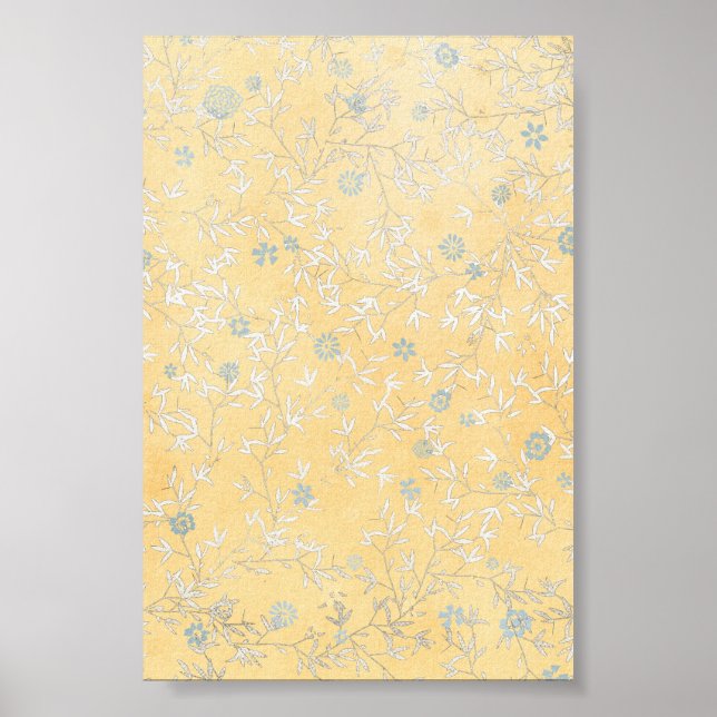 Poster Amarelo e Cinza Flores selvagens (Frente)