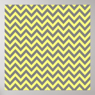 Poster Amarelo e Cinza Zigzag