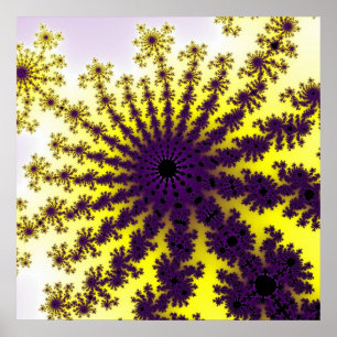 Poster Amarelo e Roxo