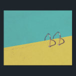 Poster Amarelo esmaecido e Azul Aqua Foto Moderna<br><div class="desc">Traga algumas cores subjugadas às suas paredes com este legal poster fotográfico em azul esmaecido e amarelo.</div>