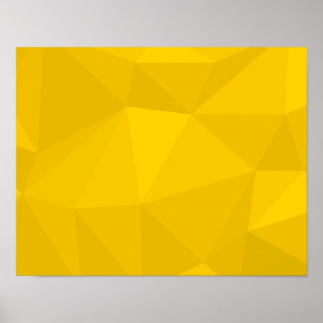 Poster Amarelo, moderno, legal, tendências, arte geométri (Frente)