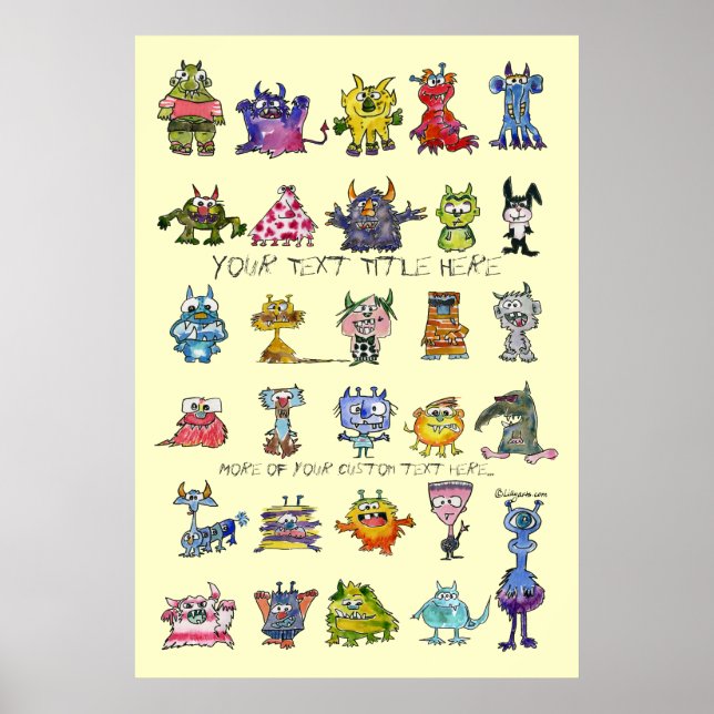 Poster amarelo MonSTARS (Frente)