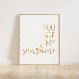Poster Amarelo-mostarda Você É Meu Sol