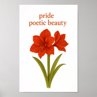Poster Amaryllis - Orgulho, beleza poética