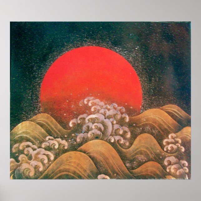 Poster AMATERASU, SUN GODDESE, vermelho preto (Frente)