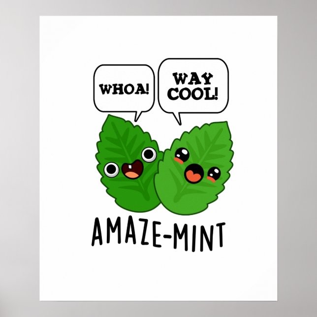 Poster Amaze Mint Engraçado Deixa Pun (Frente)