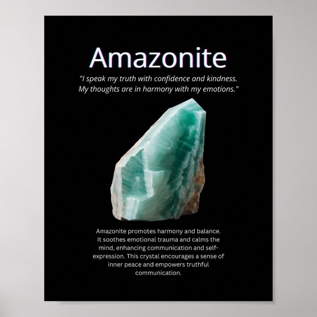 Poster Amazonite Crystal Stone Significa (Frente)