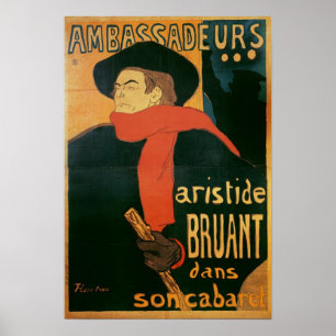 Póster Ambassadeurs: Aristide Bruant, 1892