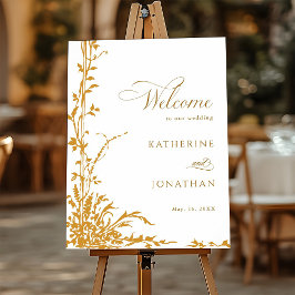 Poster Amber Botanical Garden Wedding Welcome 