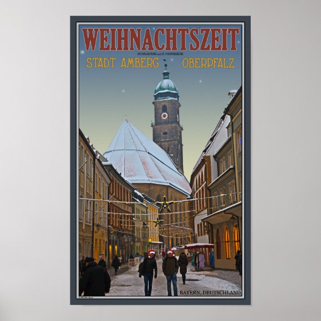 Póster Amberg Christmas - Rathausstrasse (Frente)