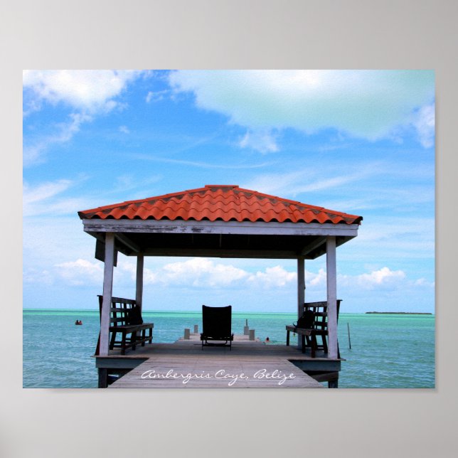 Poster Ambergris Caye, Belize (Frente)