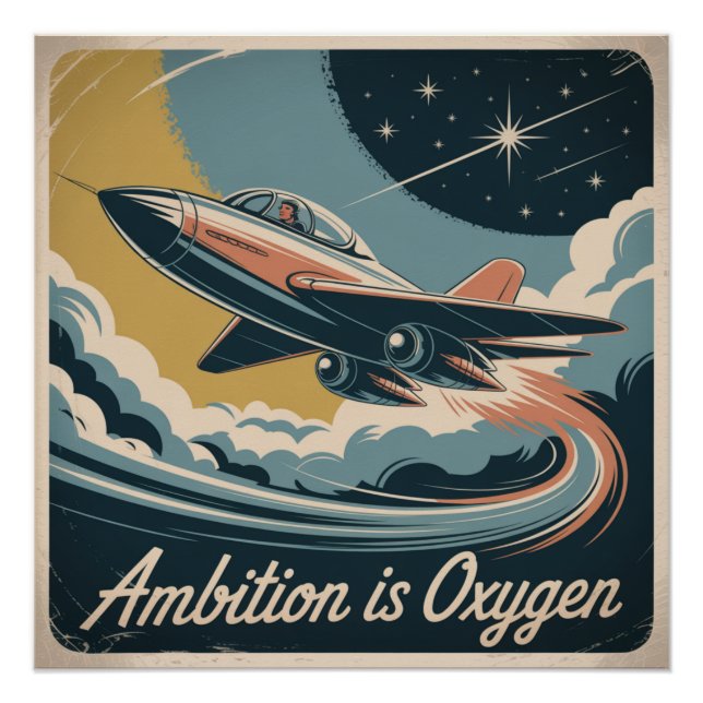 Póster Ambição É Oxigênio (Frente)