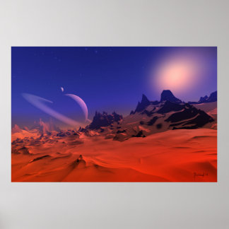 Poster Ambição singular - arte espacial
