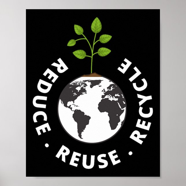 Poster Ambiente de presentes no dia da Terra do reciclage (Frente)