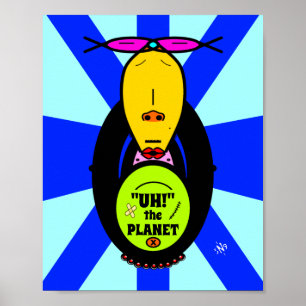 Poster Ambiente e mascote de macaco v1