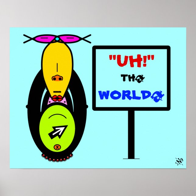 Poster Ambiente & mascote de macaco v1 (Frente)