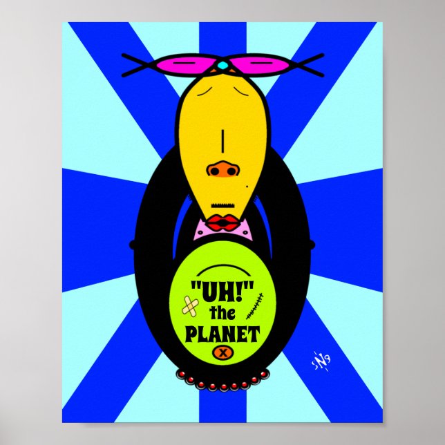 Poster Ambiente & mascote de macaco v1 (Frente)