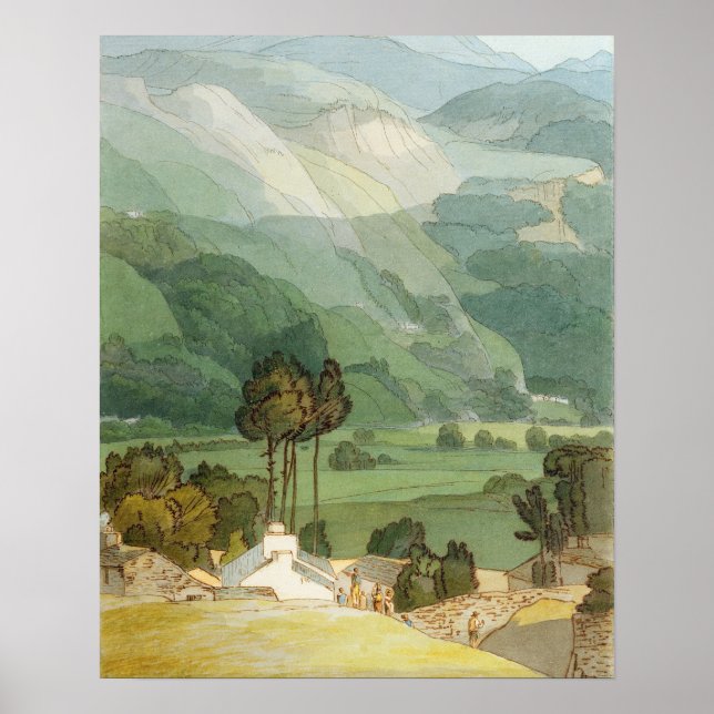 Póster Ambleside, 1786 (c/c com caneta e tinta sobre graf (Frente)