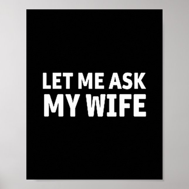 Poster (ambos os lados) Deixe-me perguntar à minha esposa (Frente)