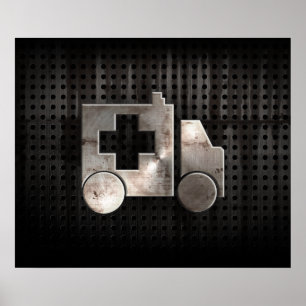 Póster Ambulância áspera