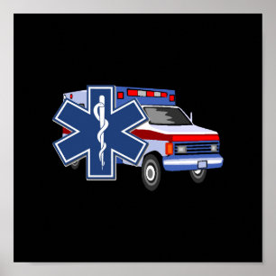 Póster Ambulância do EMS