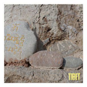 Póster Amdo Tibetan Buddhist Mani Stones