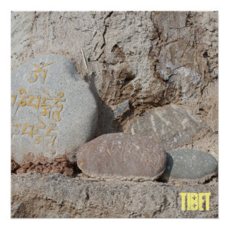Póster Amdo Tibetan Buddhist Mani Stones