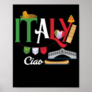 Poster Ame a Itália e tudo o que é cultura italiana Souve