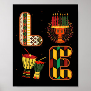 Poster Ame Kwanzaa Sete Princípios De Kwanzaa Happy Kwa