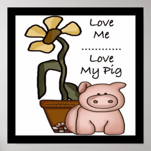 Poster Ame-me… amor meu porco