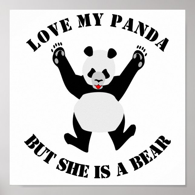 Poster Ame o meu Panda, mas ela é um Urso (Frente)
