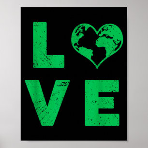 Poster Ame o planeta Terra angustiado ambiental