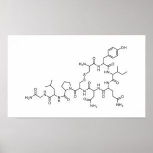 Poster Ame ocitocina fórmula química elemento químico