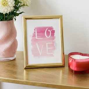 Poster Ame Pincel Rosa Pincel Moderna Caligrafia Arte Nam