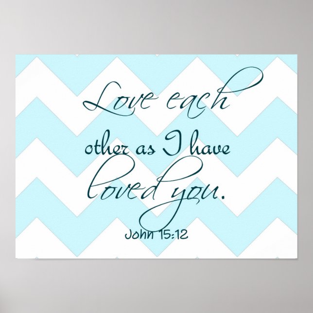 Poster "Ame-se como eu te amei" John 15:12 (Frente)