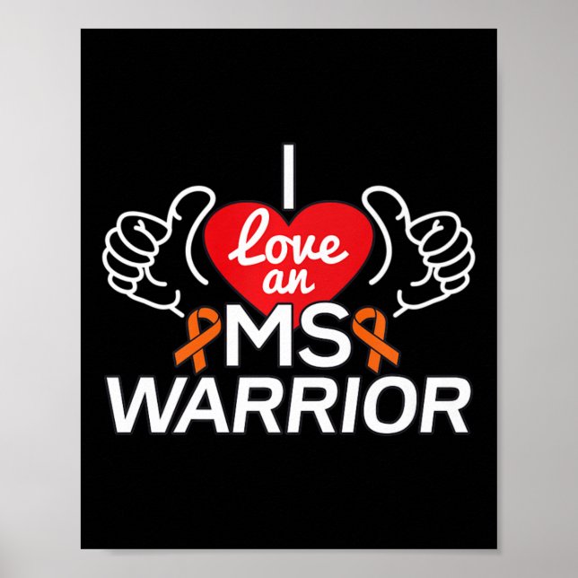 Poster Ame Uma Esclerose Múltipla Sra. Warrior (Frente)