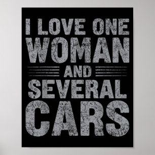 Poster Ame uma mulher e vários gráficos de cara engraçada