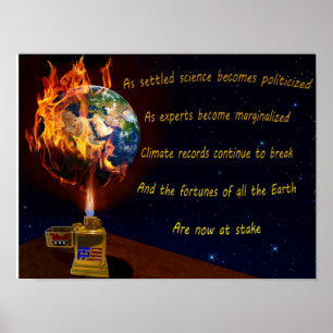 Póster Ameaça do aquecimento global