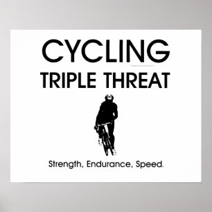 Poster Ameaça SUPERIOR triplicar-se do ciclismo