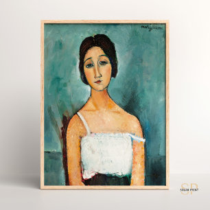 Poster Amedeo Modigliani Christina Vintage Retrato Paint