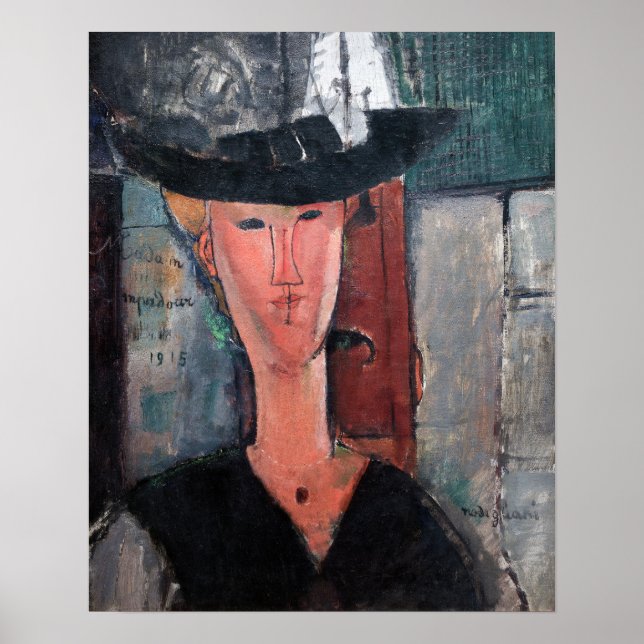 Poster Amedeo Modigliani - Madame Pompadour (Frente)
