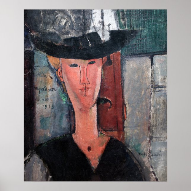 Poster Amedeo Modigliani - Madame Pompadour (Frente)