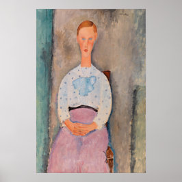 Poster Amedeo Modigliani - Menina com Blusa de Bolinhas