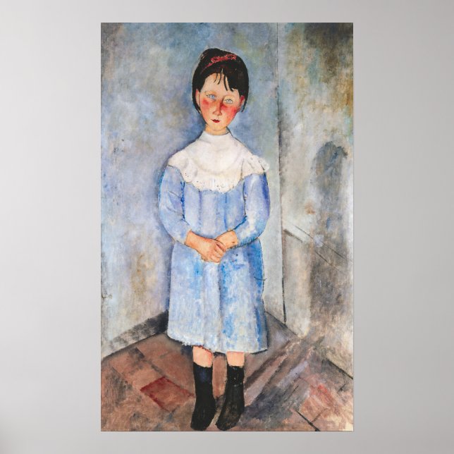 Poster Amedeo Modigliani - Menina de Azul (Frente)