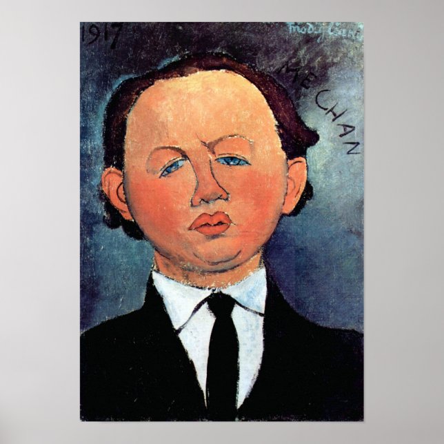Poster Amedeo Modigliani - Portrait of Mechan (Frente)