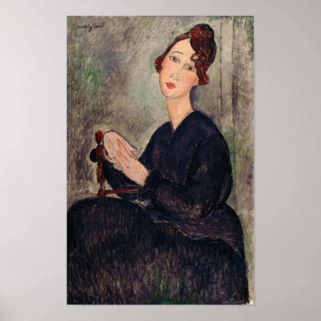 Poster Amedeo Modigliani - Retrato de Dedie Hayden (Frente)