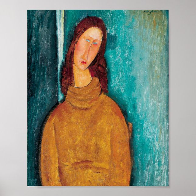 Poster Amedeo Modigliani: Retrato de Jeanne Hebuterne (Frente)
