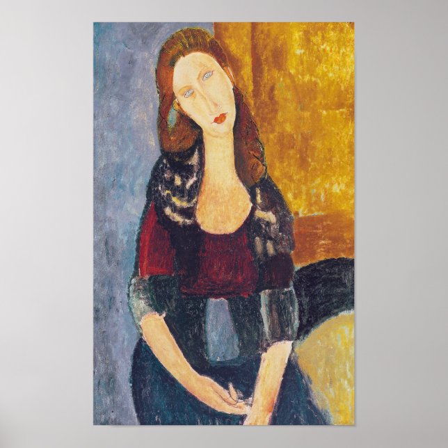 Poster Amedeo Modigliani - Retrato Jeanne Hebuterne #2 (Frente)