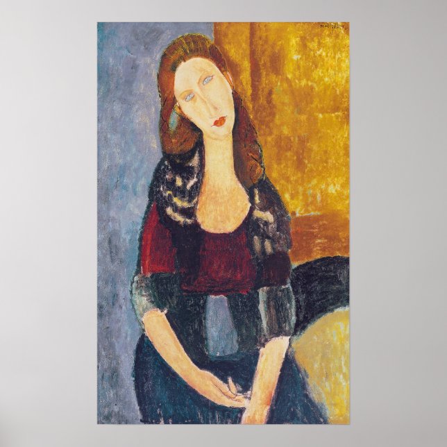 Poster Amedeo Modigliani - Retrato Jeanne Hebuterne #2 (Frente)