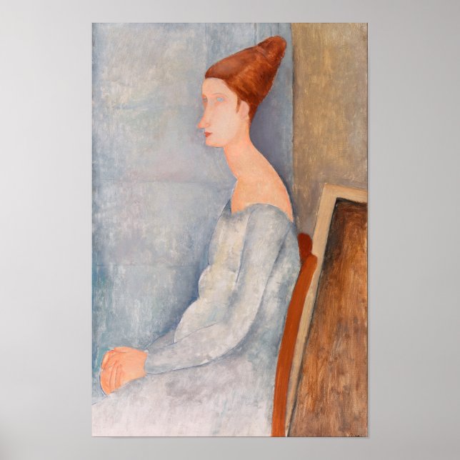 Poster Amedeo Modigliani - Retrato Jeanne Hebuterne #3 (Frente)